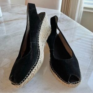 Vidorreta Black Suede Espadrilles Made in Spain